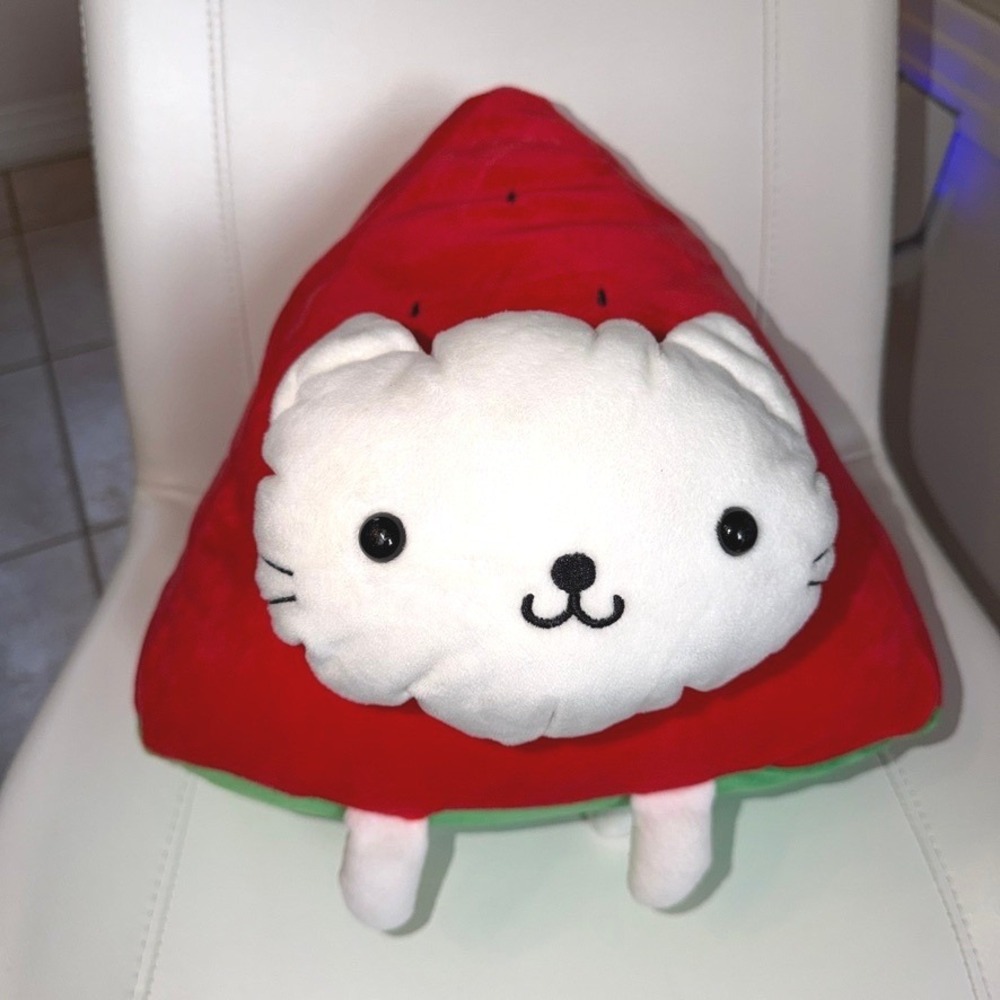 San-X Nyan Nyan Nyanko Watermelon Cat Plush NWOT